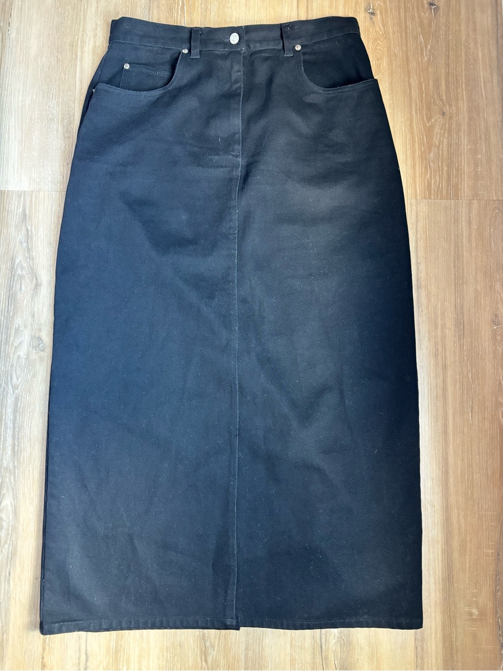 Vintage Bill Blass Black Denim Skirt